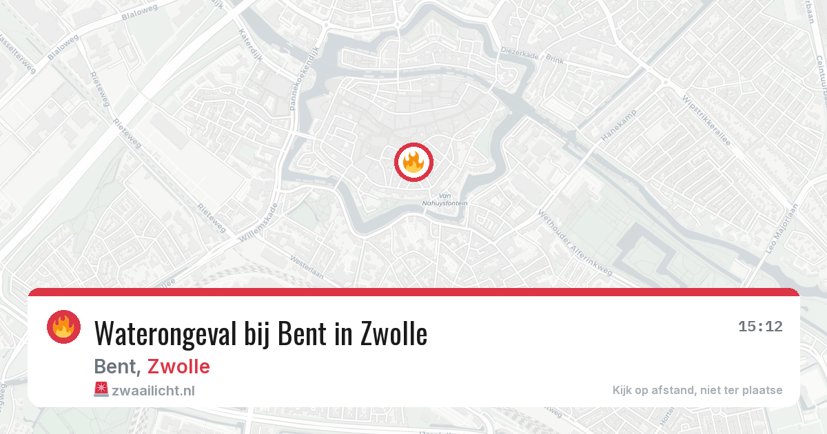 Waterongeval bij Bent in Zwolle — 22 apr 2026