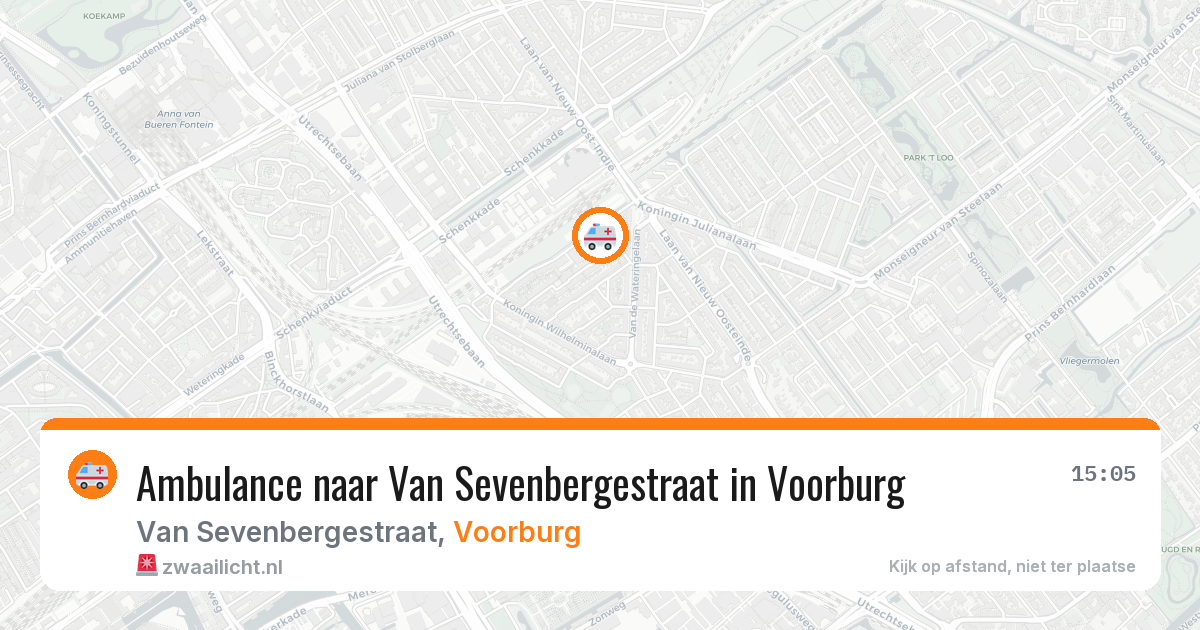Ambulance naar Van Sevenbergestraat in Voorburg — 25 jul 2026