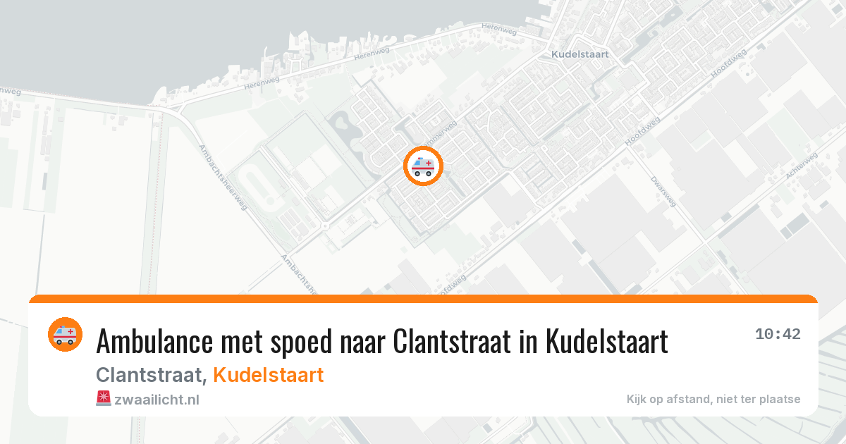 Ambulance met spoed naar Clantstraat in Kudelstaart — 26 jan 2026
