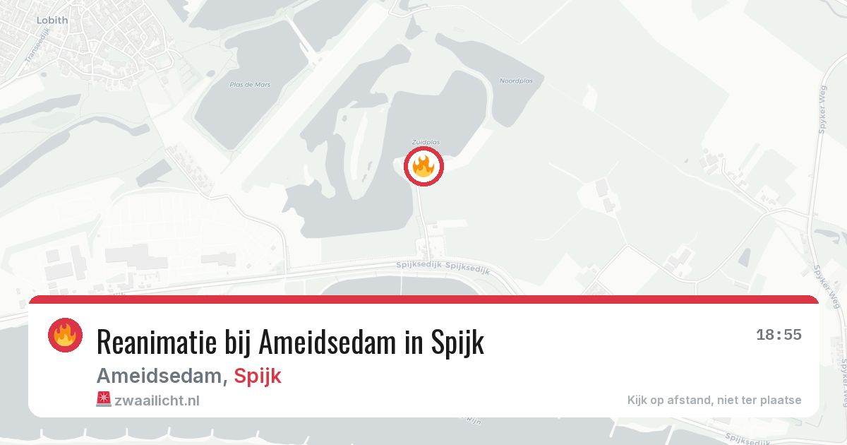 Reanimatie bij Ameidsedam in Spijk — 18 mrt 2026