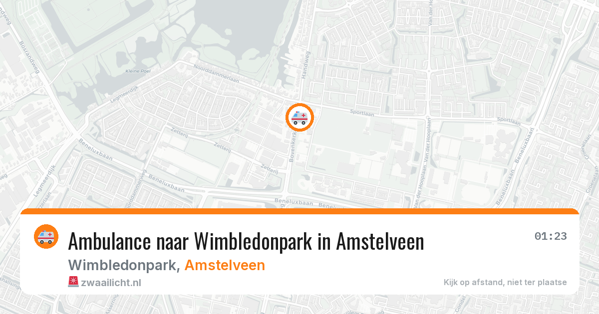 Ambulance naar Wimbledonpark in Amstelveen — 12 apr 2026