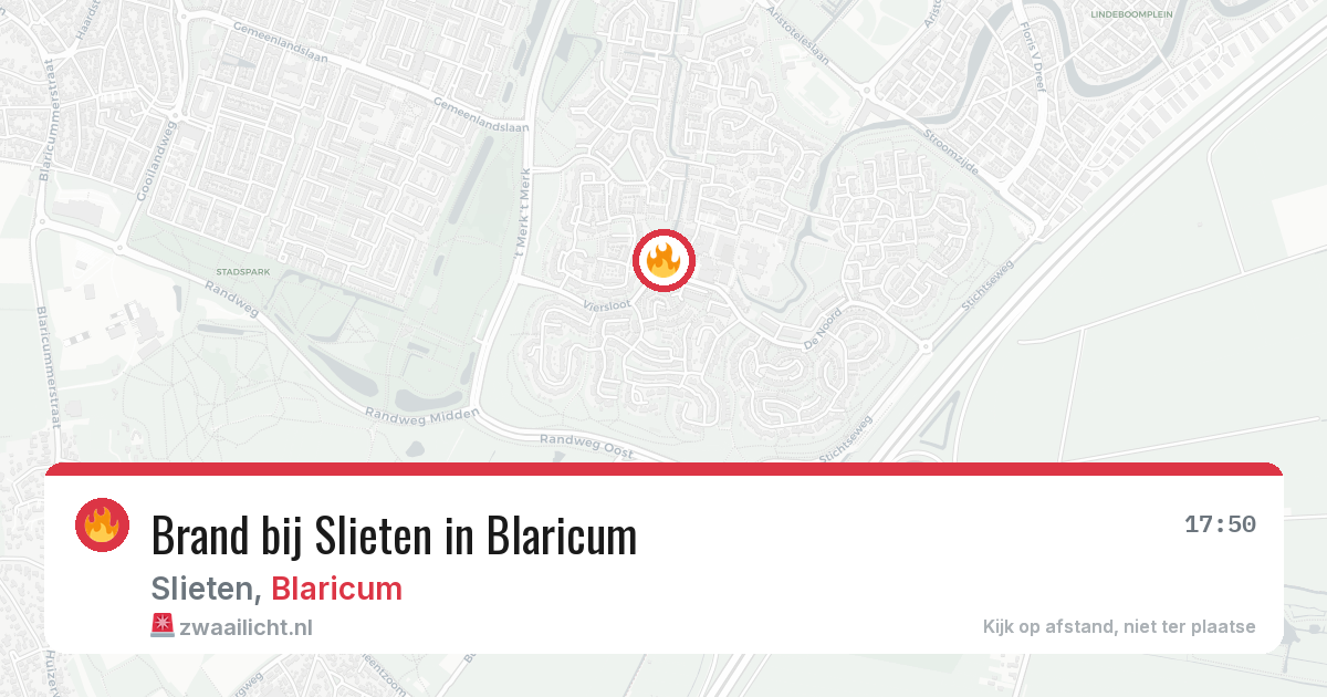 Brand bij Slieten in Blaricum — 23 mei 2026