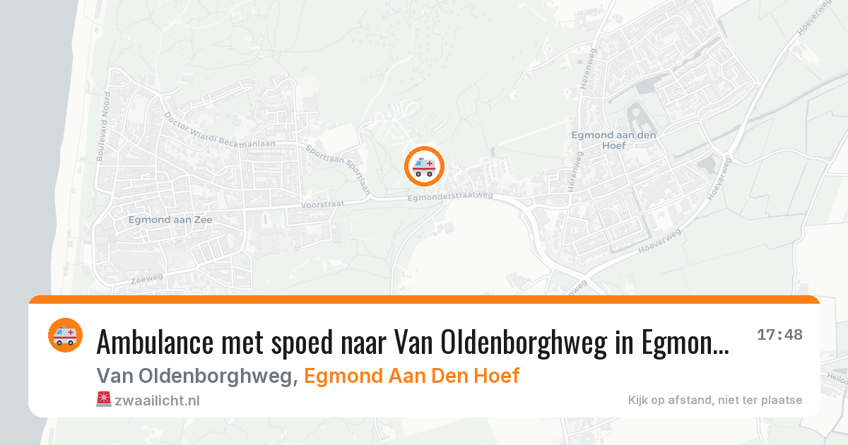Ambulance met spoed naar Van Oldenborghweg in Egmond Aan Den Hoef — 14 mei 2026