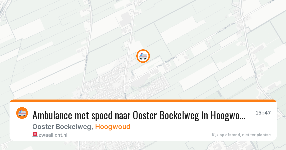 Ambulance met spoed naar Ooster Boekelweg in Hoogwoud — 31 jul 2026