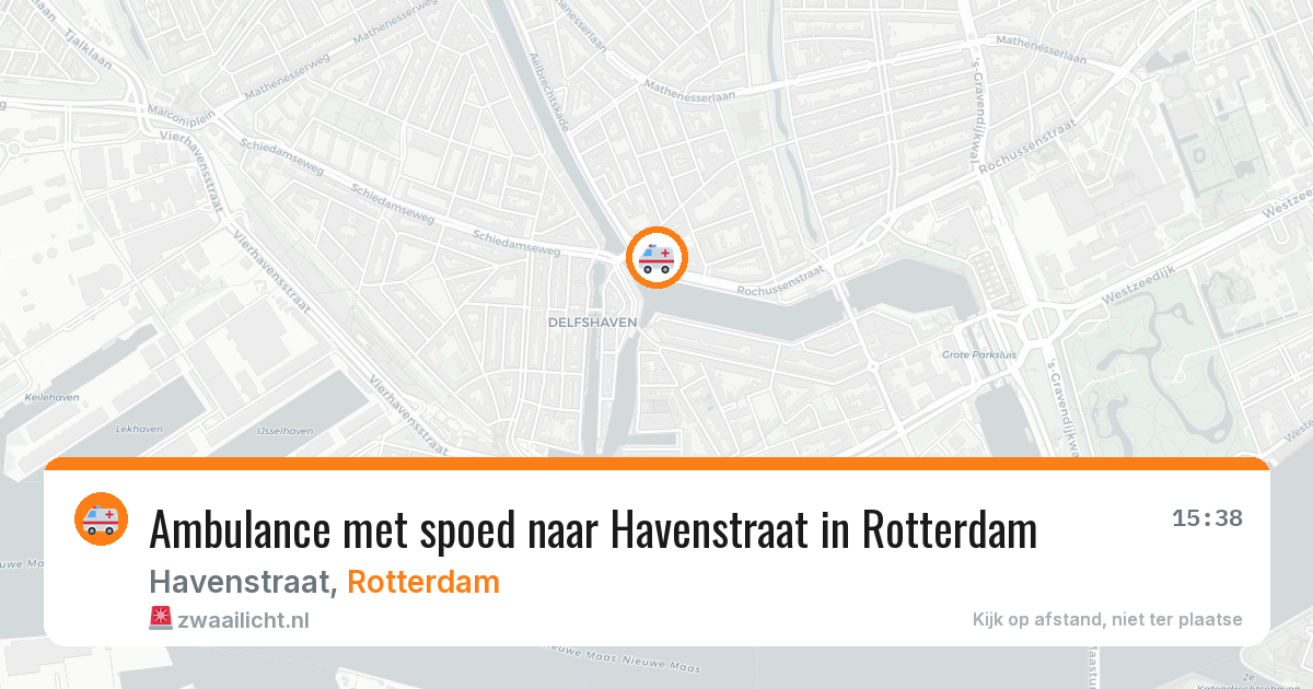 Ambulance met spoed naar Havenstraat in Rotterdam — 11 aug 2026