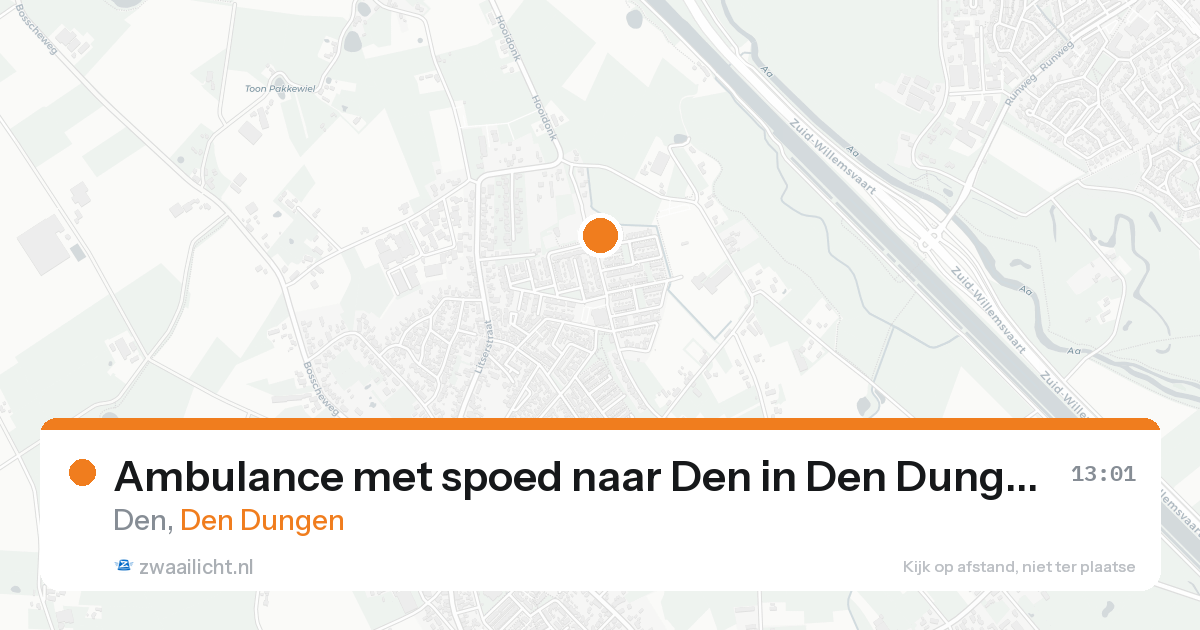 Ambulance met spoed naar Den in Den Dungen — 16 aug 2026