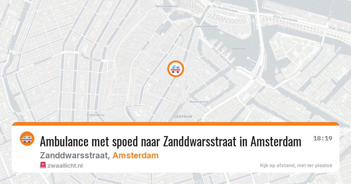Ambulance met spoed naar Zanddwarsstraat in Amsterdam — 12 jul 2026