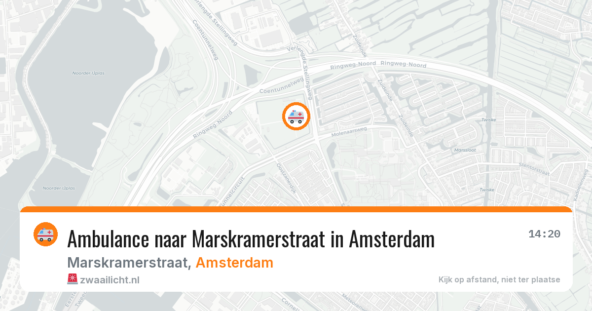 Ambulance naar Marskramerstraat in Amsterdam — 17 jun 2026