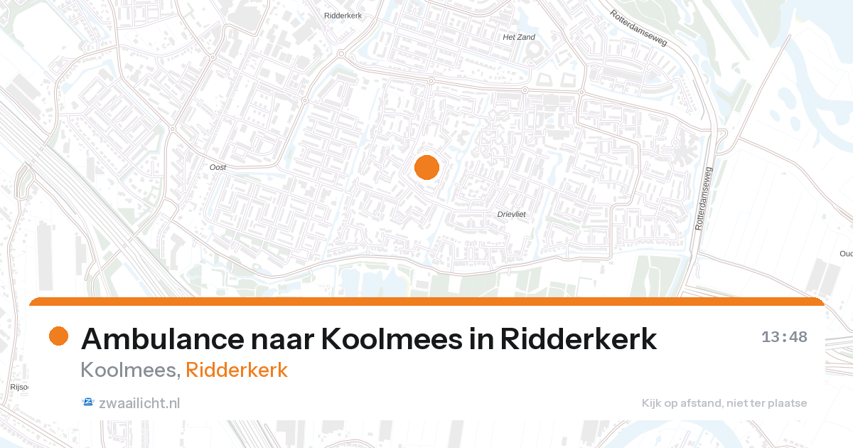 Ambulance naar Koolmees in Ridderkerk — 23 jul 2026