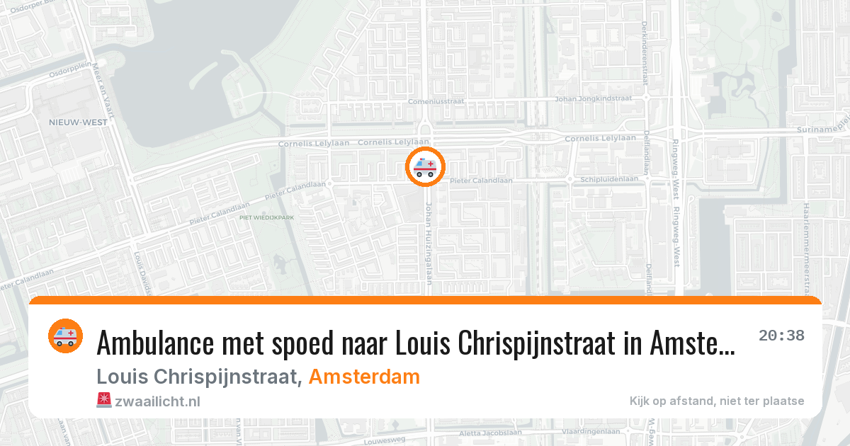 Ambulance met spoed naar Louis Chrispijnstraat in Amsterdam — 1 apr 2026