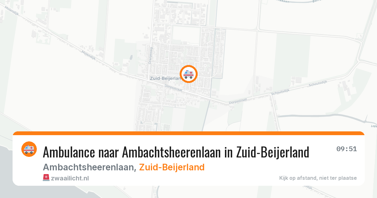 Ambulance naar Ambachtsheerenlaan in Zuid-Beijerland — 6 mei 2026