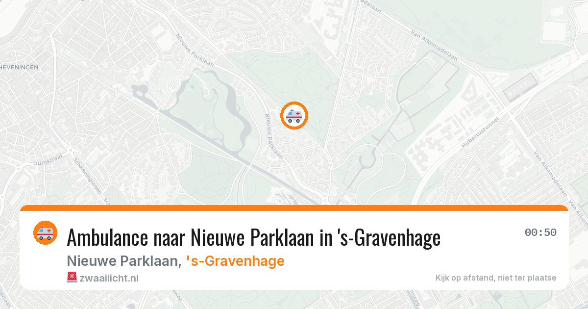 Ambulance naar Nieuwe Parklaan in 's-Gravenhage — 16 mrt 2026