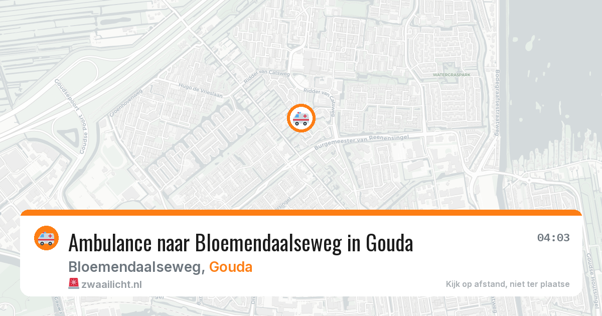 Ambulance naar Bloemendaalseweg in Gouda — 9 jul 2026