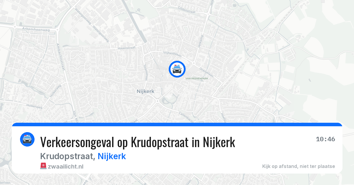 Verkeersongeval op Krudopstraat in Nijkerk — 30 mrt 2026