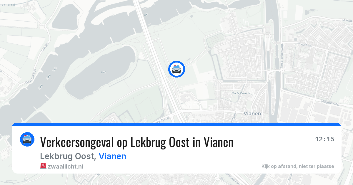 Verkeersongeval op Lekbrug Oost in Vianen — 6 jun 2026