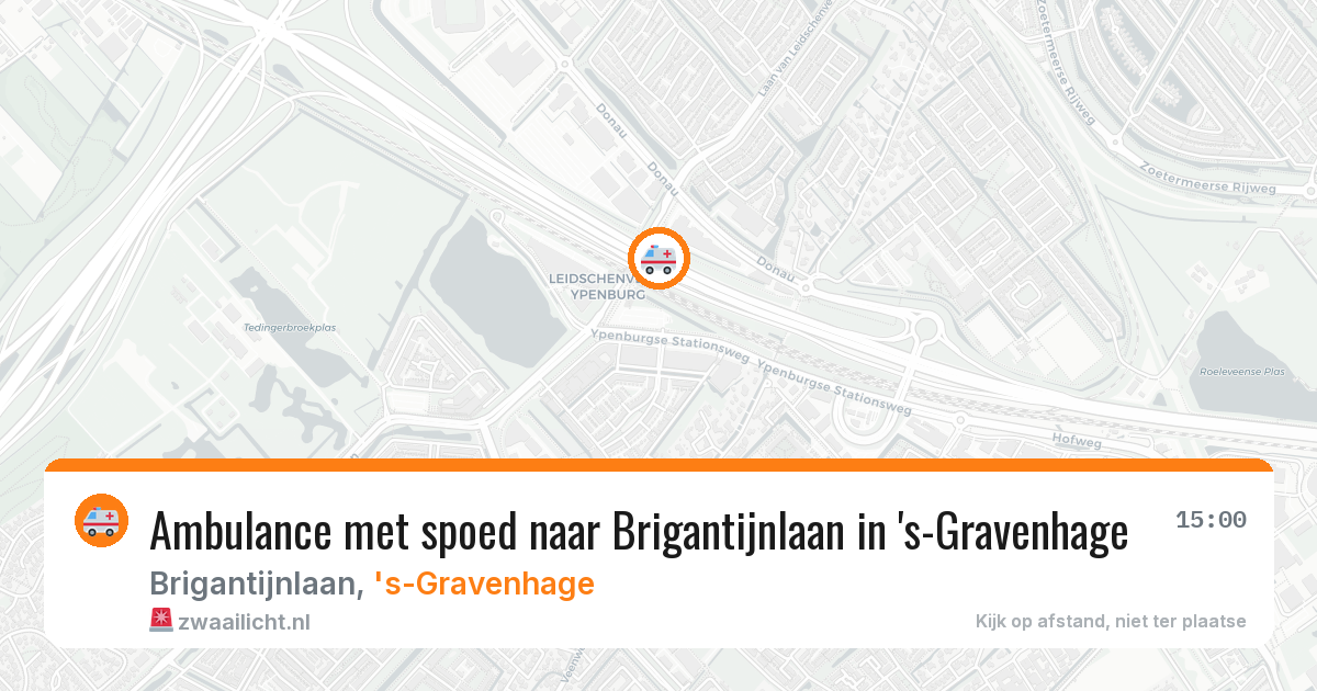 Ambulance met spoed naar Brigantijnlaan in 's-Gravenhage — 22 jun 2026