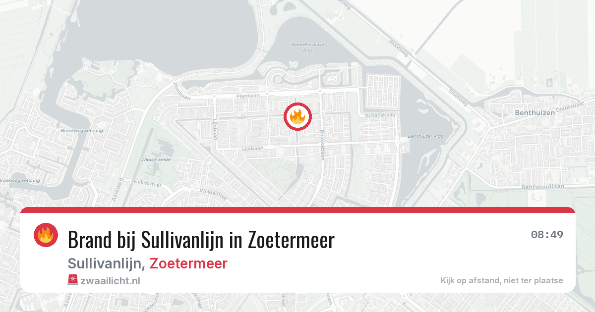 Brand bij Sullivanlijn in Zoetermeer — 22 mei 2026