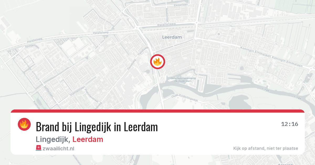 Brand bij Lingedijk in Leerdam — 25 jun 2026