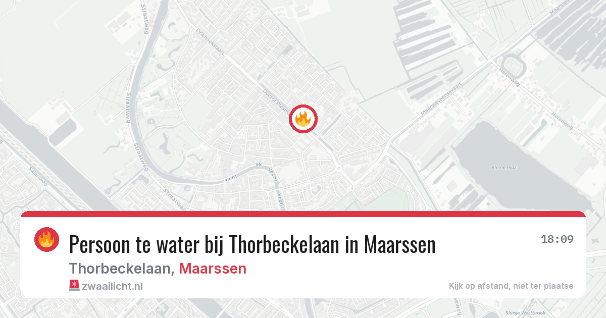 Persoon te water bij Thorbeckelaan in Maarssen — 3 jun 2026