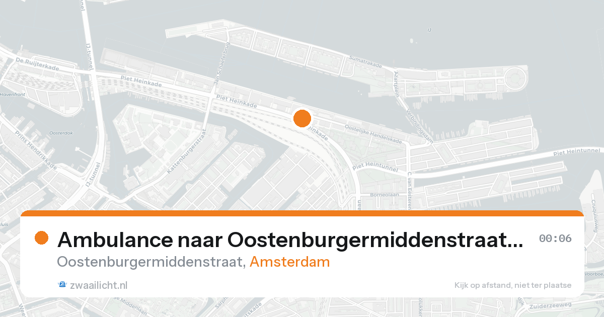 Ambulance naar Oostenburgermiddenstraat in Amsterdam — 10 jun 2026
