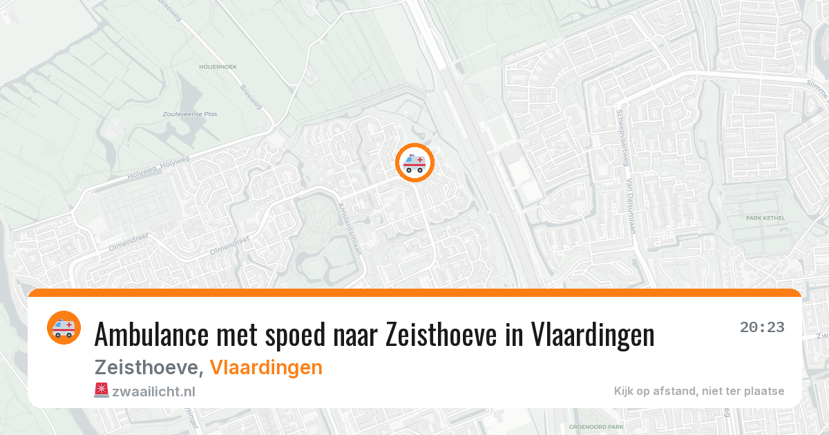 Ambulance met spoed naar Zeisthoeve in Vlaardingen — 28 mrt 2026