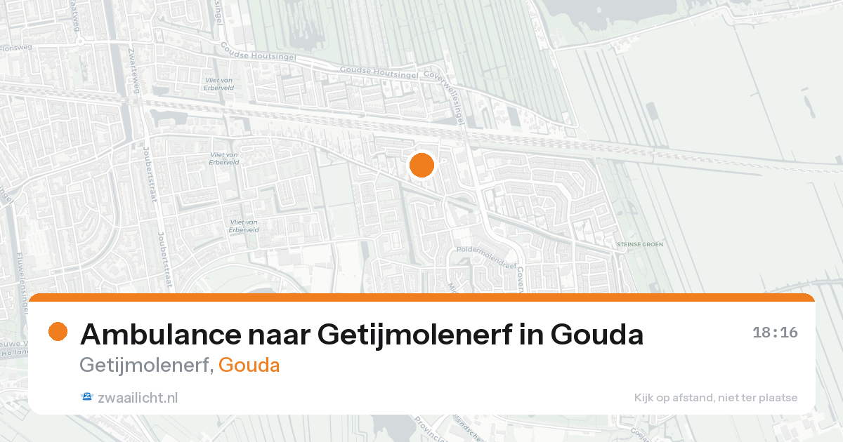 Ambulance naar Getijmolenerf in Gouda — 15 aug 2026