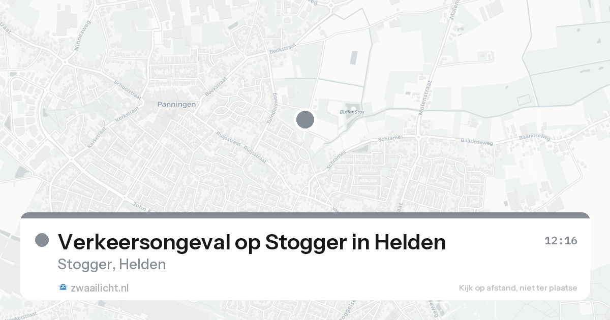 Verkeersongeval op Stogger in Helden — 22 aug 2026