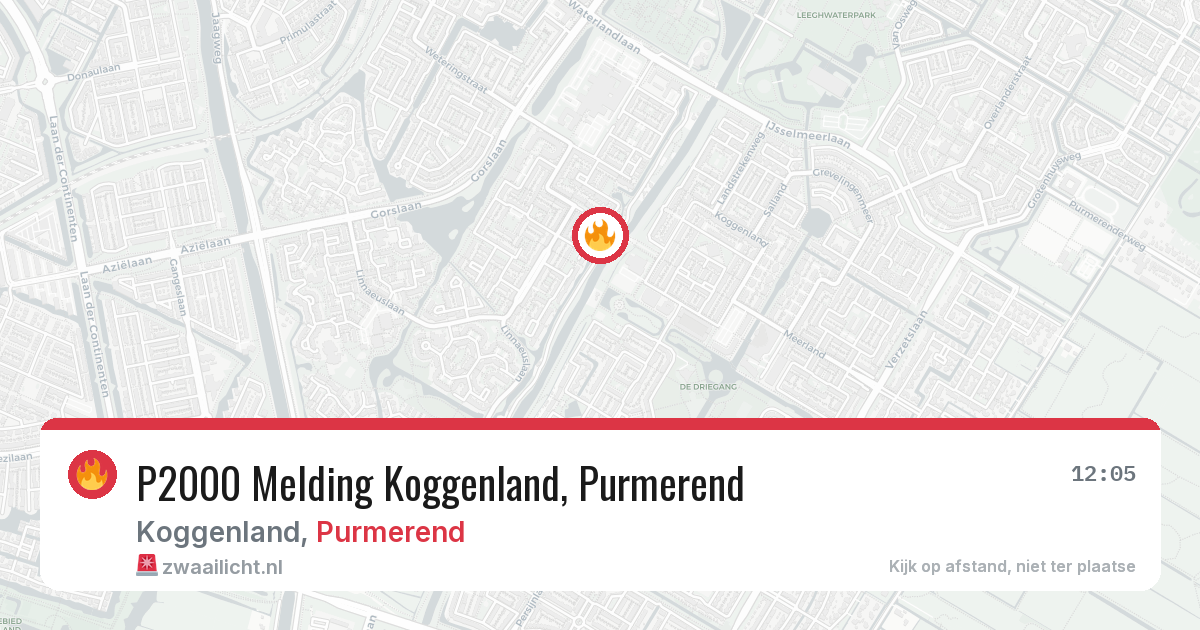 P2000 Melding Koggenland, Purmerend — 8 feb 2026
