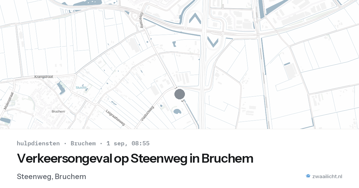 Verkeersongeval op Steenweg in Bruchem — 1 sep 2026