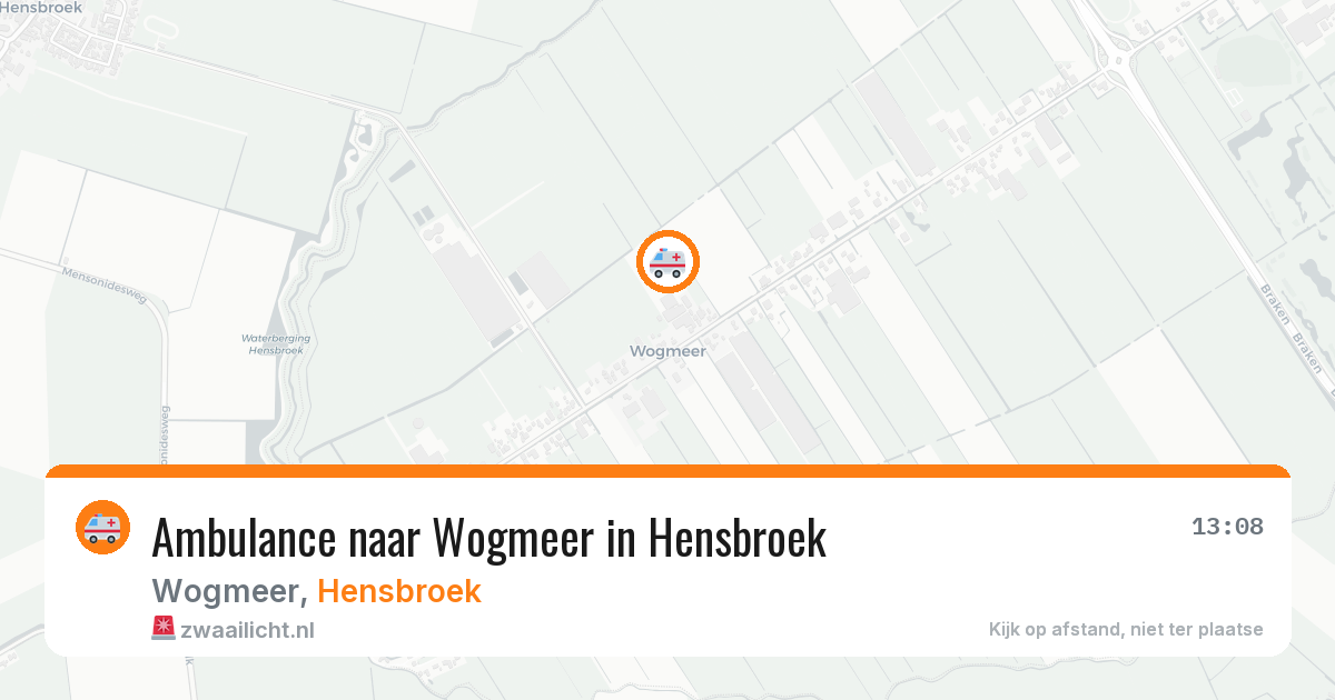 Ambulance naar Wogmeer in Hensbroek — 31 jul 2026