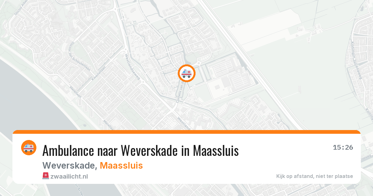 Ambulance naar Weverskade in Maassluis — 9 mei 2026