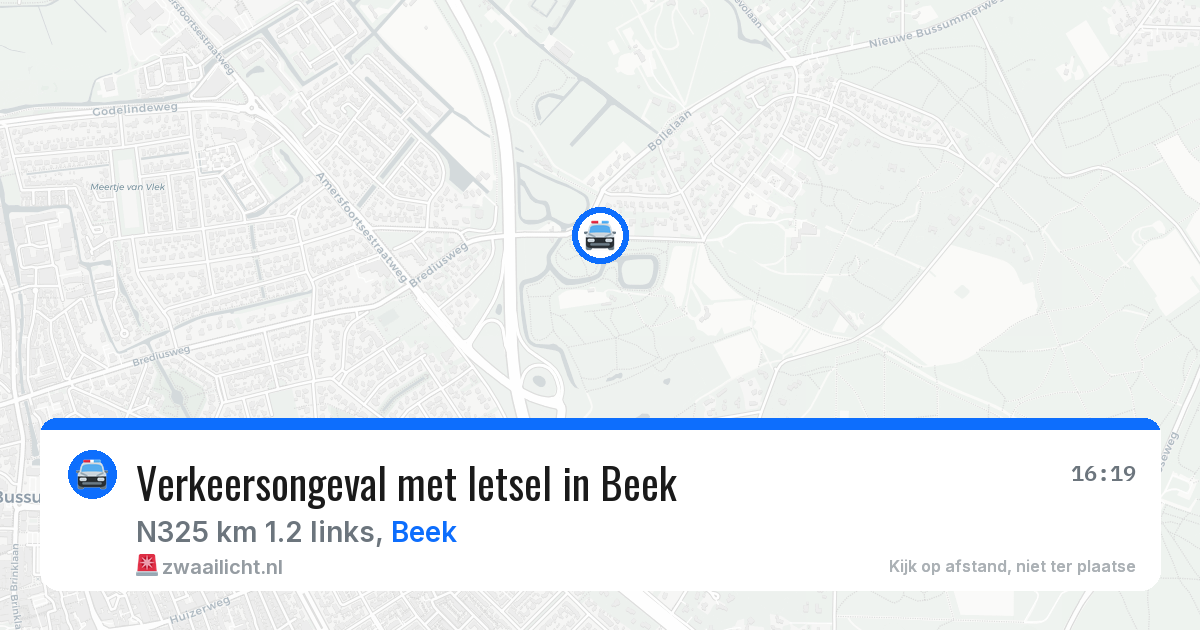 Verkeersongeval met letsel in Beek — 29 apr 2026
