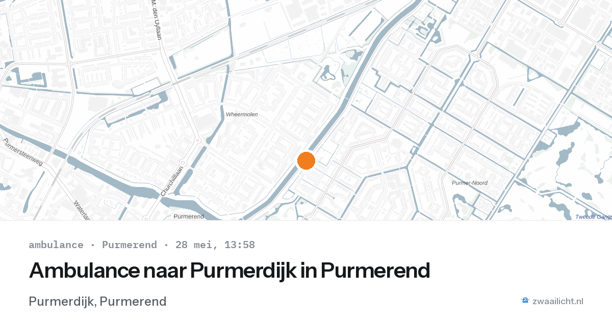 Ambulance naar Purmerdijk in Purmerend — 28 mei 2026