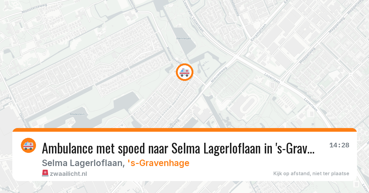 Ambulance met spoed naar Selma Lagerloflaan in 's-Gravenhage — 15 jun 2026