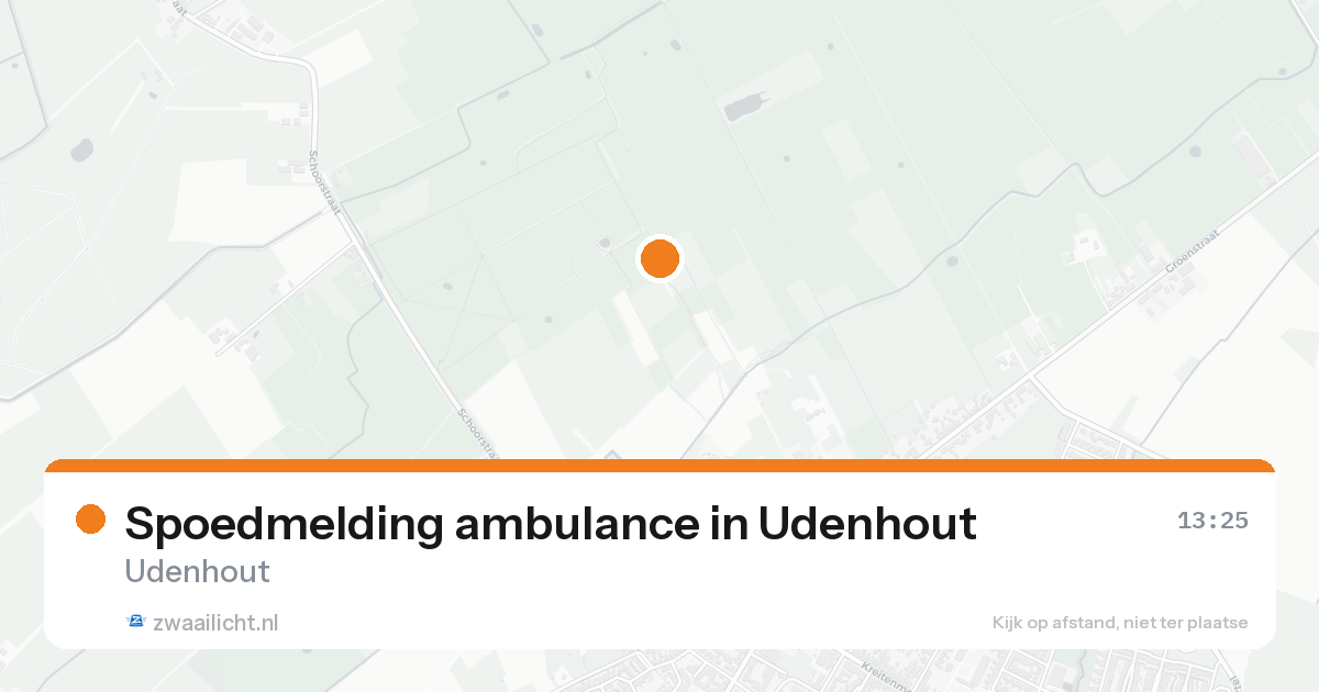 Spoedmelding ambulance in Udenhout — 18 aug 2026