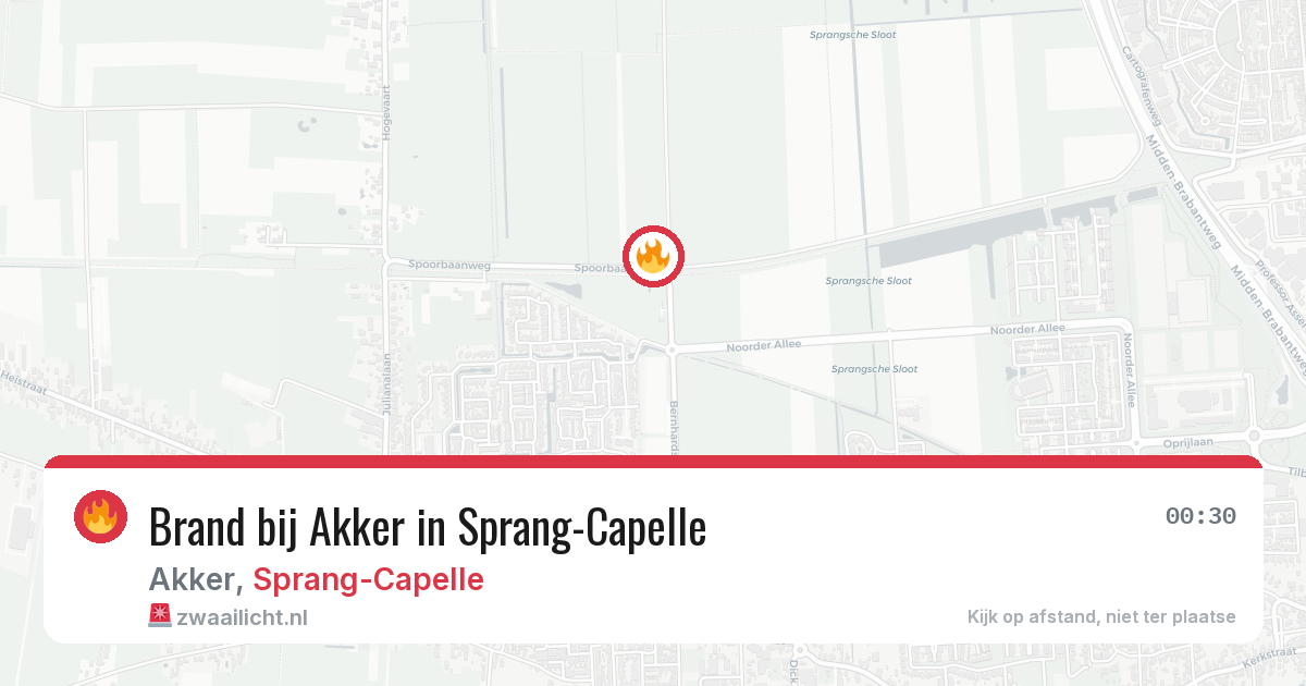 Brand bij Akker in Sprang-Capelle — 31 jul 2026