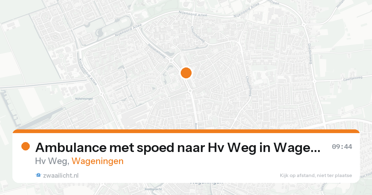 Ambulance met spoed naar Hv Weg in Wageningen — 19 aug 2026