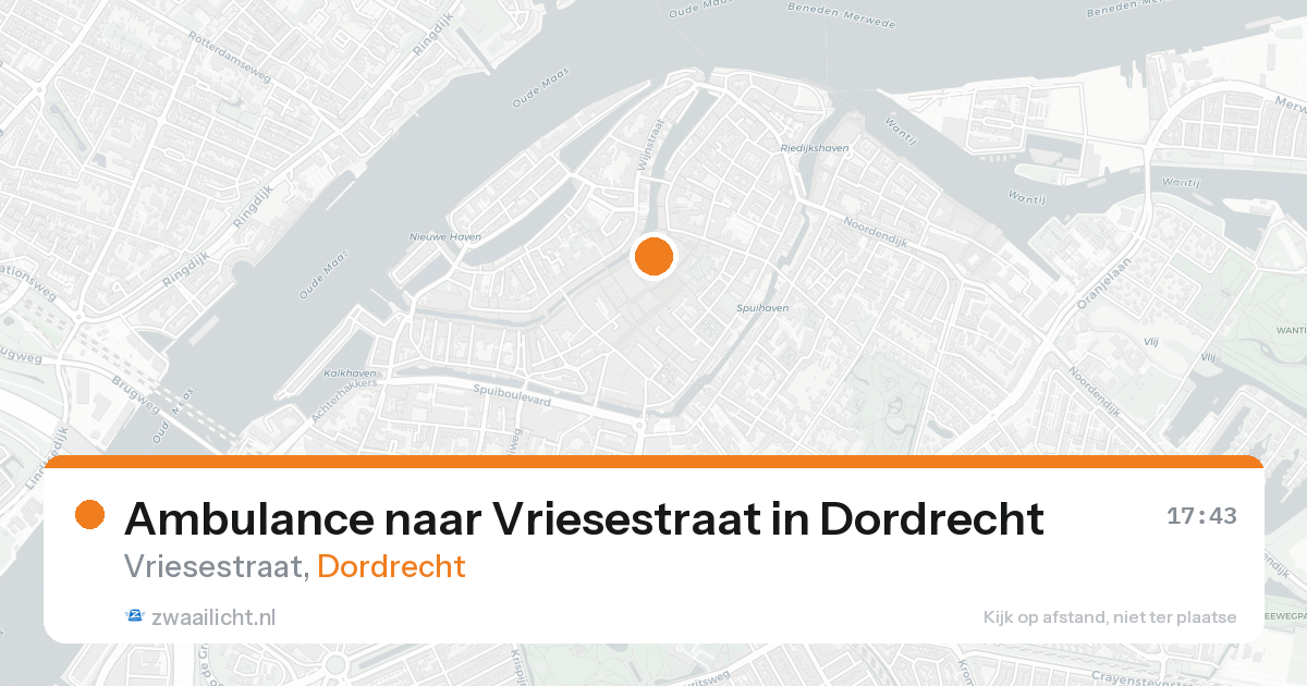 Ambulance naar Vriesestraat in Dordrecht — 23 aug 2026