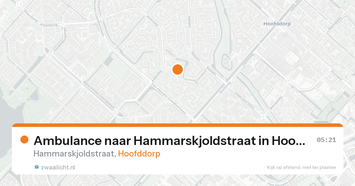 Ambulance naar Hammarskjoldstraat in Hoofddorp — 4 jun 2026
