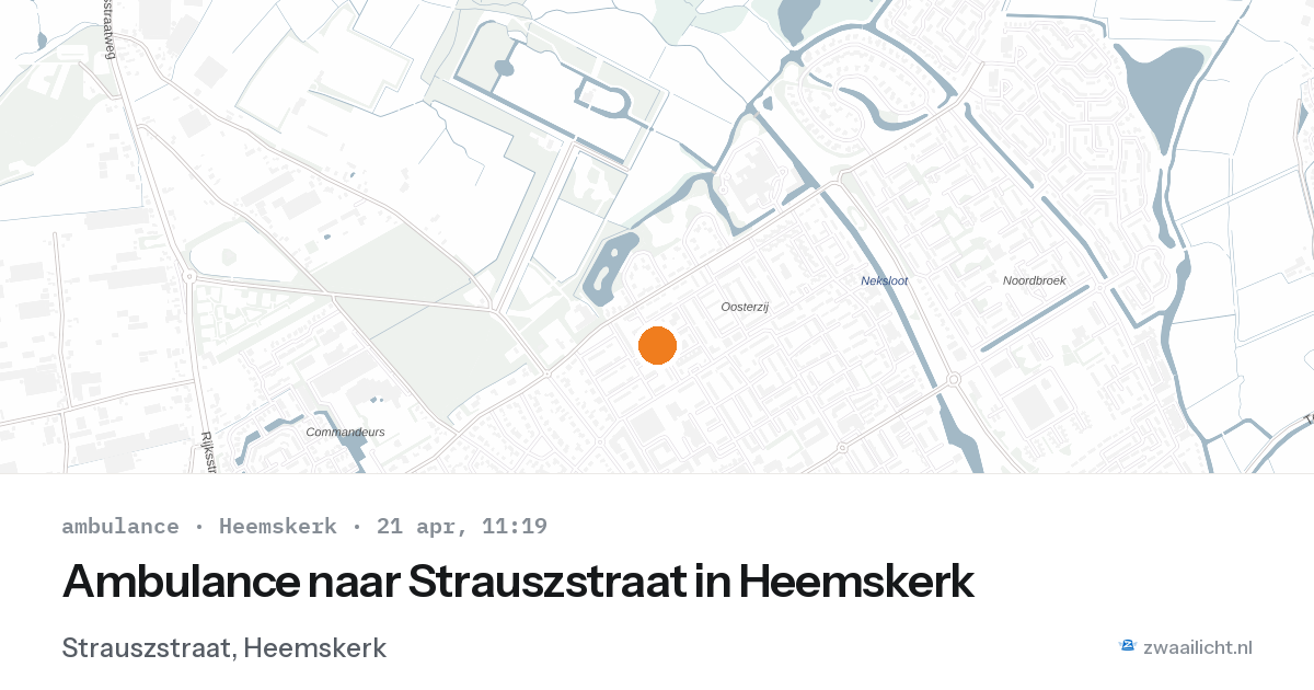 Ambulance naar Strauszstraat in Heemskerk — 21 apr 2026