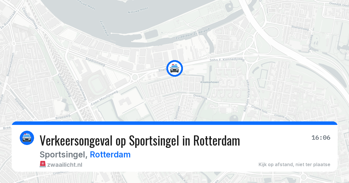 Verkeersongeval op Sportsingel in Rotterdam — 2 aug 2026