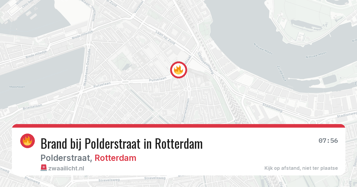 Brand bij Polderstraat in Rotterdam — 25 jul 2026