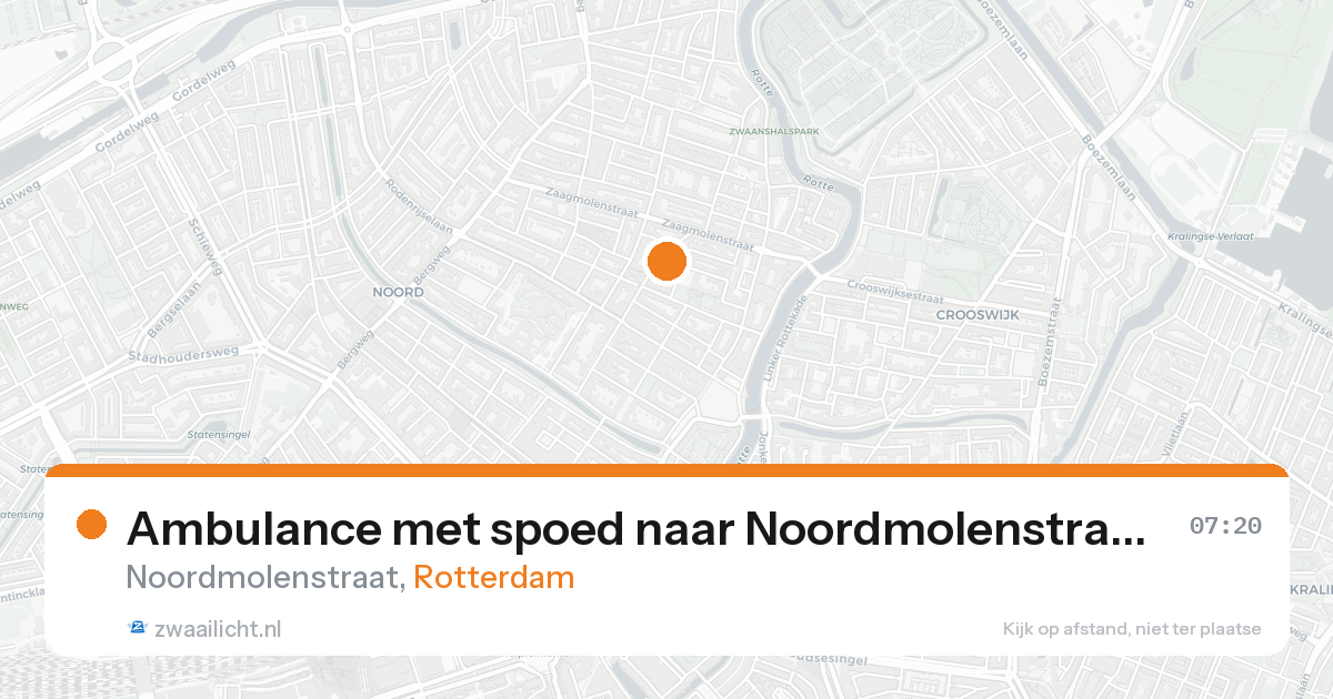 Ambulance met spoed naar Noordmolenstraat in Rotterdam — 25 aug 2026