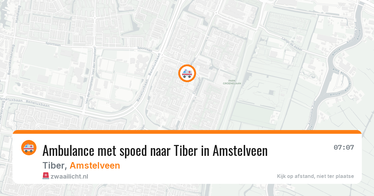 Ambulance met spoed naar Tiber in Amstelveen — 3 apr 2026