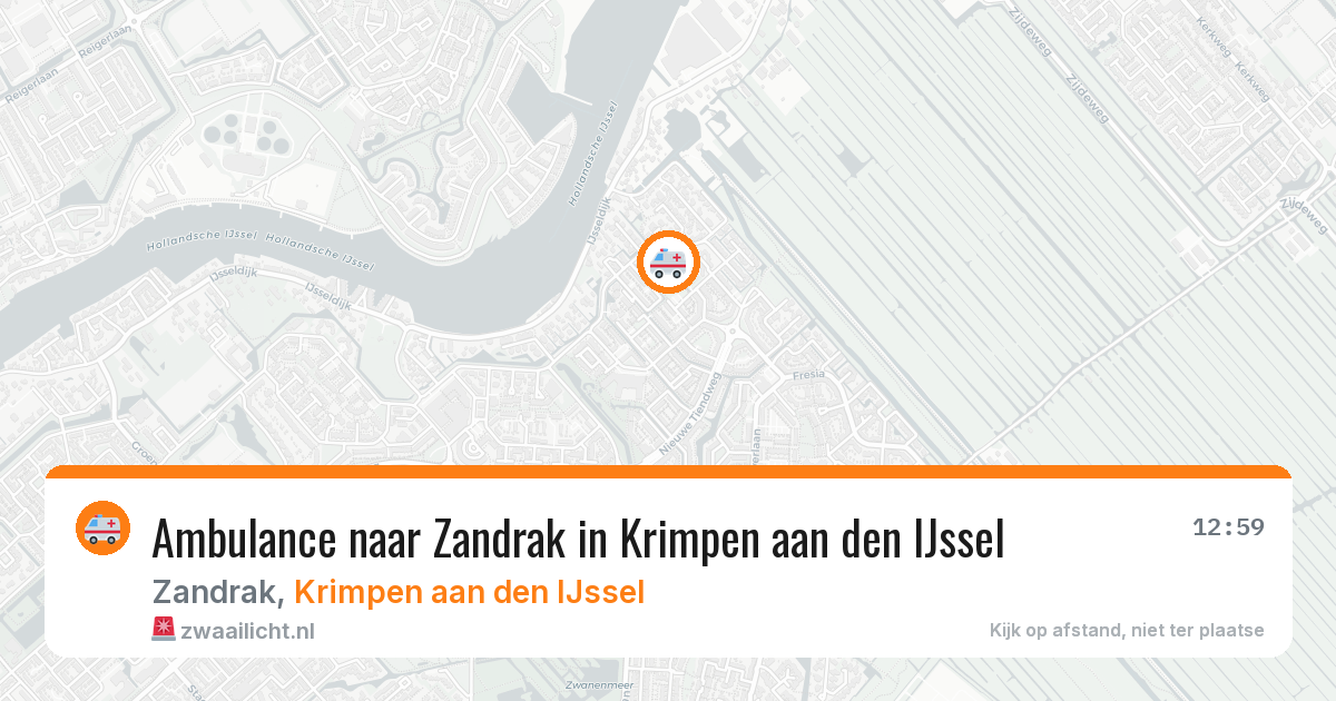 Ambulance naar Zandrak in Krimpen aan den IJssel — 14 aug 2026