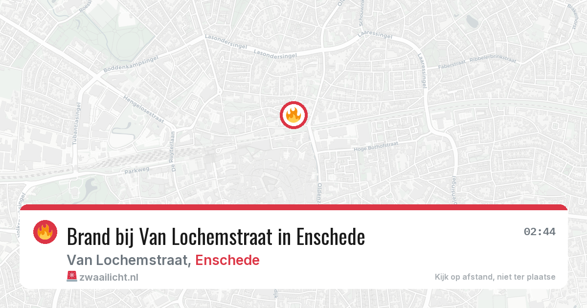 Brand bij Van Lochemstraat in Enschede — 13 aug 2026