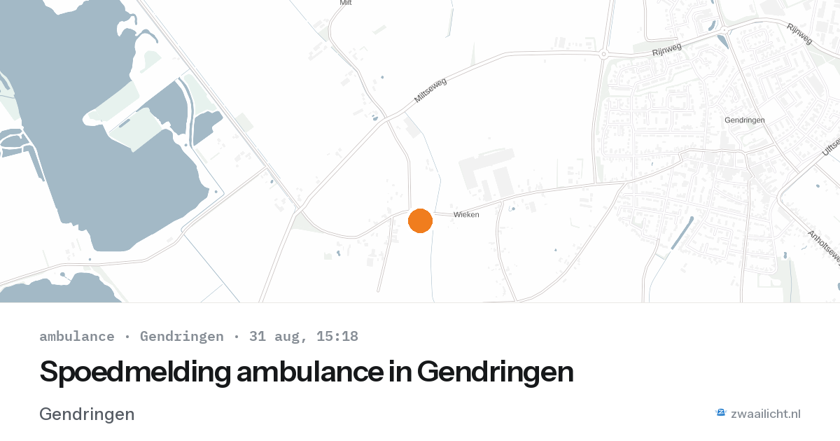 Spoedmelding ambulance in Gendringen — 31 aug 2026