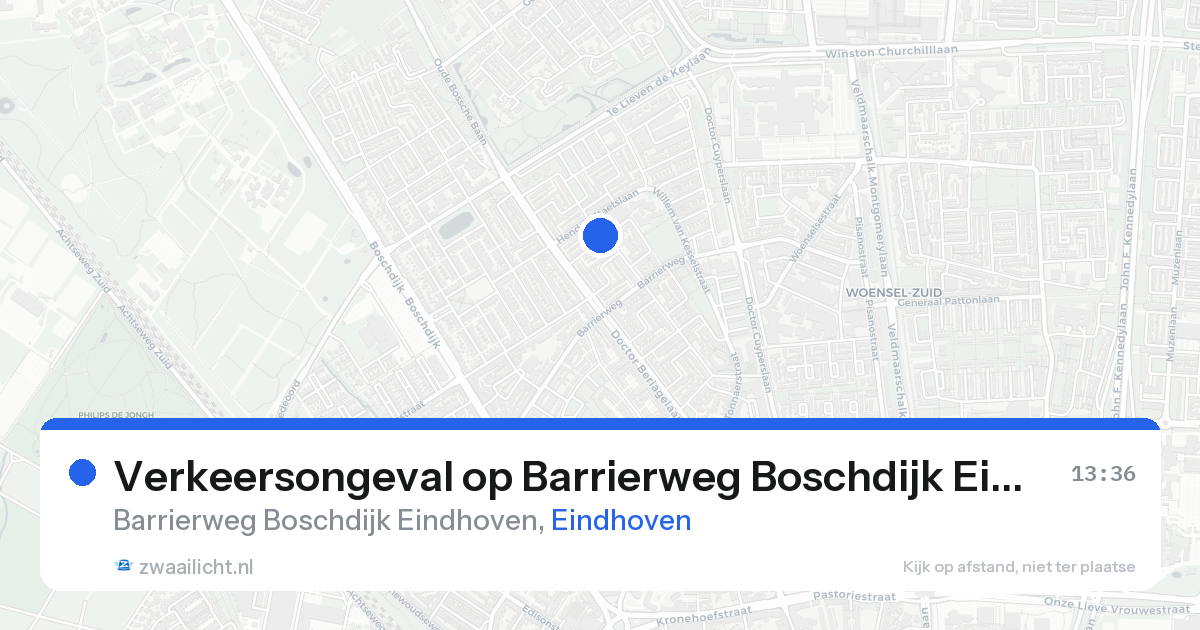 Verkeersongeval op Barrierweg Boschdijk Eindhoven in Eindhoven — 24 aug 2026