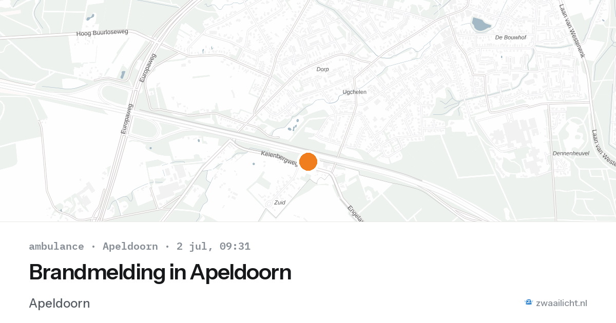 Brandmelding in Apeldoorn — 2 jul 2026