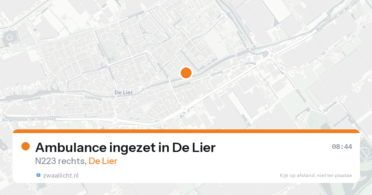 Ambulance ingezet in De Lier — 17 aug 2026